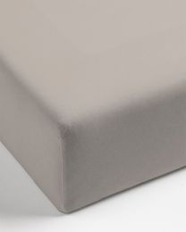 FITTED SHEET percale | Beige