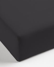 FITTED SHEET percale | Black
