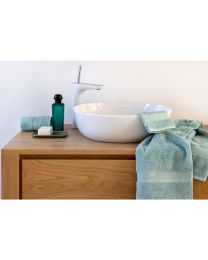 WASHANDJE Aude by Mistral Home katoen | Lichtblauw - Set van 3