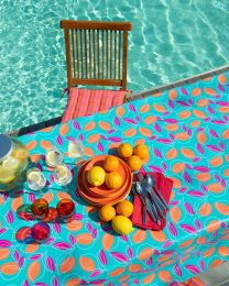 TABLECLOTH wipe-off | Citrus Mix Turquoise