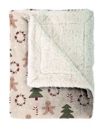 PLAID Tutti by Mistral Home flannel sherpa | Christmas cookies