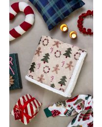 PLAID Tutti by Mistral Home flannel sherpa | Christmas cookies