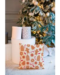 COUSSIN DÉCORATIF Tutti by Mistral Home flannel | Gingerbread cookies