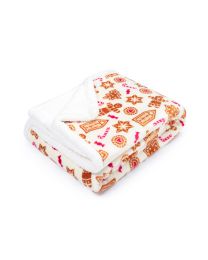 KUSCHELDECKE Tutti by Mistral Home flannel sherpa | Gingerbread cookies