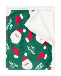KUSCHELDECKE Tutti by Mistral Home flannel sherpa | Santa stocking
