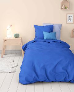 DEKBEDOVERTREK katoen renforcé | Blauw