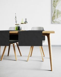 TAFELLOPER waterafstotend | Zwart