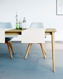 TISCHLÄUFER wasserabweisend | Off-weiß