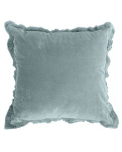 COUSSIN DÉCORATIF velvet stonewash | Soft Petrol