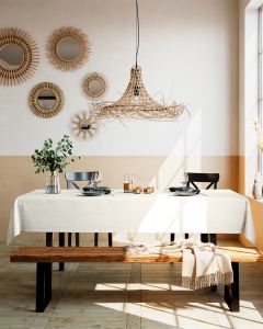 TISCHDECKE miretan | Écru