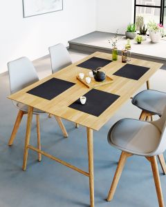 SET DE TABLE déperlant | Noir - Ensemble de 4
