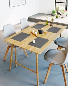 SET DE TABLE déperlant | Gris Foncé - Ensemble de 4