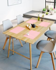 PLACEMAT waterafstotend | Poederroze - Set van 4