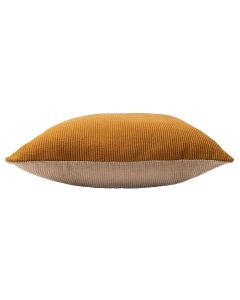 DECORATIVE CUSHION corduroy | Yellow-Taupe