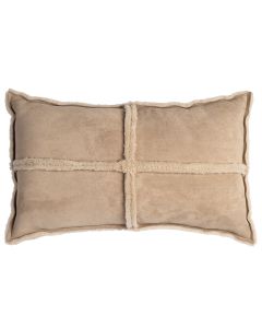 COUSSIN DÉCORATIF mouton retourné | Beige