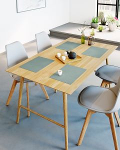 PLACEMAT waterafstotend | Muntgroen - Set van 4