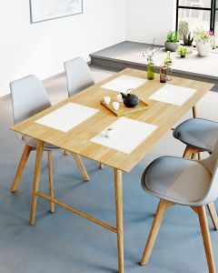 PLACEMAT waterafstotend | Wit - Set van 4