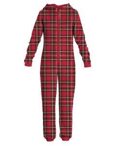 ONESIE coral sherpa | Christmas Tartan