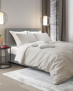 BETTBEZUG MISAIO baumwollsatin | Bicolor Greige