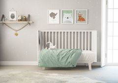 DEKBEDOVERTREK gewassen katoen | Celadon