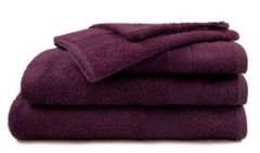 WASHANDJE katoen | Aubergine - Set van 3