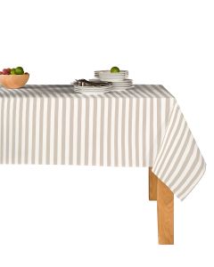 TISCHDECKE wipe-off | Beach stripe taupe