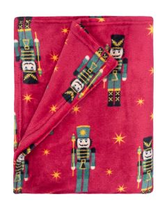 KUSCHELDECKE flannel | Nutcracker red