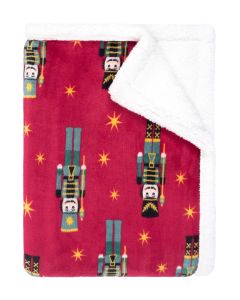 KUSCHELDECKE Tutti by Mistral Home flannel sherpa | Nutcracker red