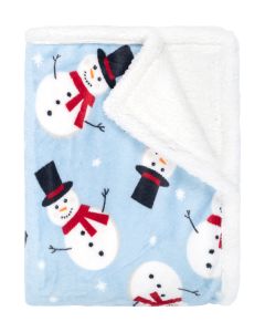 PLAID Tutti by Mistral Home flannel sherpa | Friendly snowman