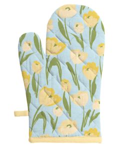 GANT DE FOUR coton | Tulips blue-yellow