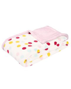 PLAID coral sherpa | Polka Dots