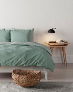 DUVET COVER washed cotton | Green