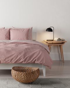 DUVET COVER washed cotton | Pink