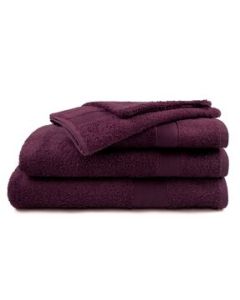 WASH CLOTH cotton | Aubergine - Set of 3