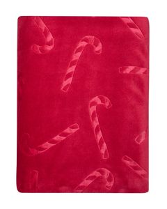 KUSCHELDECKE flannel embossed | Candy cane