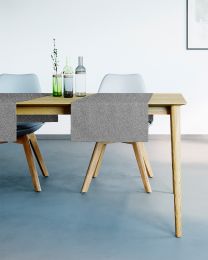 TISCHLÄUFER glitzereffekt | Dunkelgrau
