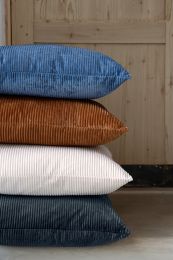 COUSSIN DÉCORATIF corduroy | Gris Foncé