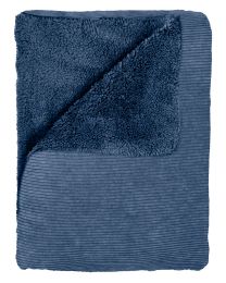 KUSCHELDECKE corduroy sherpa | Denim