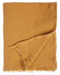 KUSCHELDECKE crinkled | Ocker