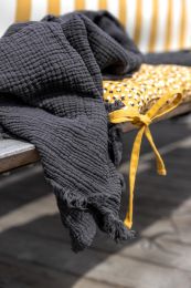 KUSCHELDECKE crinkled | Grau