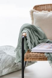 KUSCHELDECKE crinkled | Mintgrün
