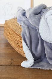 PLAID flannel sherpa | Lichtblauw