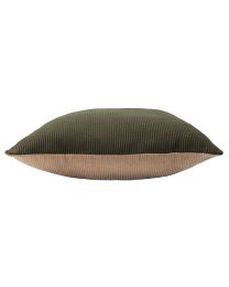 COUSSIN DÉCORATIF corduroy | Vert-Taupe