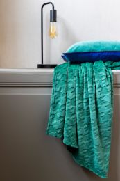 SIERKUSSEN fluweel | Blauw-Groen