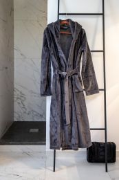 BATHROBE MISAIO fleece | Anthracite