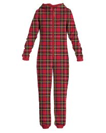 ONESIE coral sherpa | Christmas Tartan