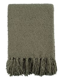 PLAID bouclé | Kaki