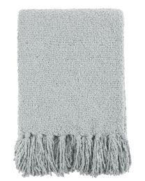 PLAID bouclé | Lichtgrijs