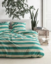 BETTBEZUG recycelte baumwolle renforcé | Dee Stripe