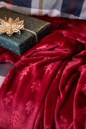 PLAID flannel embossed | Pine trees